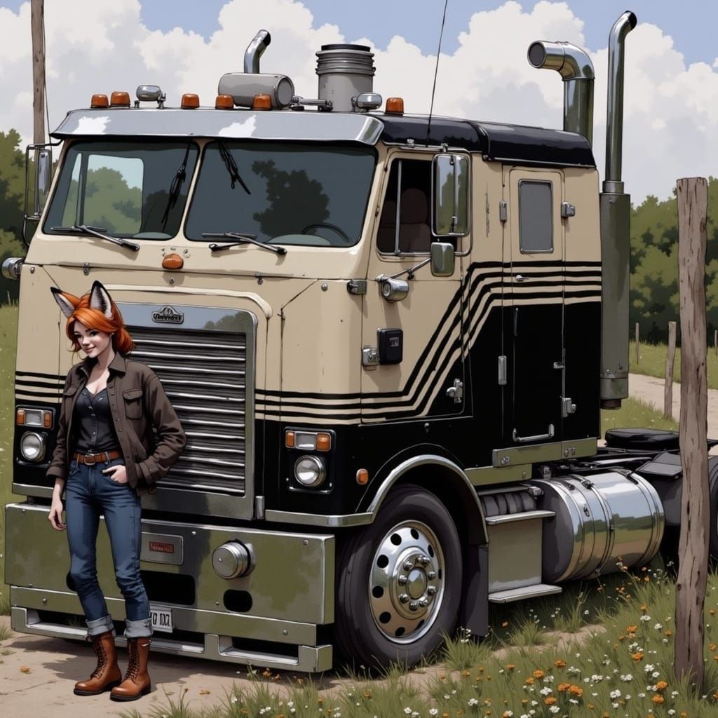 fox-girl Vixen and her rig.