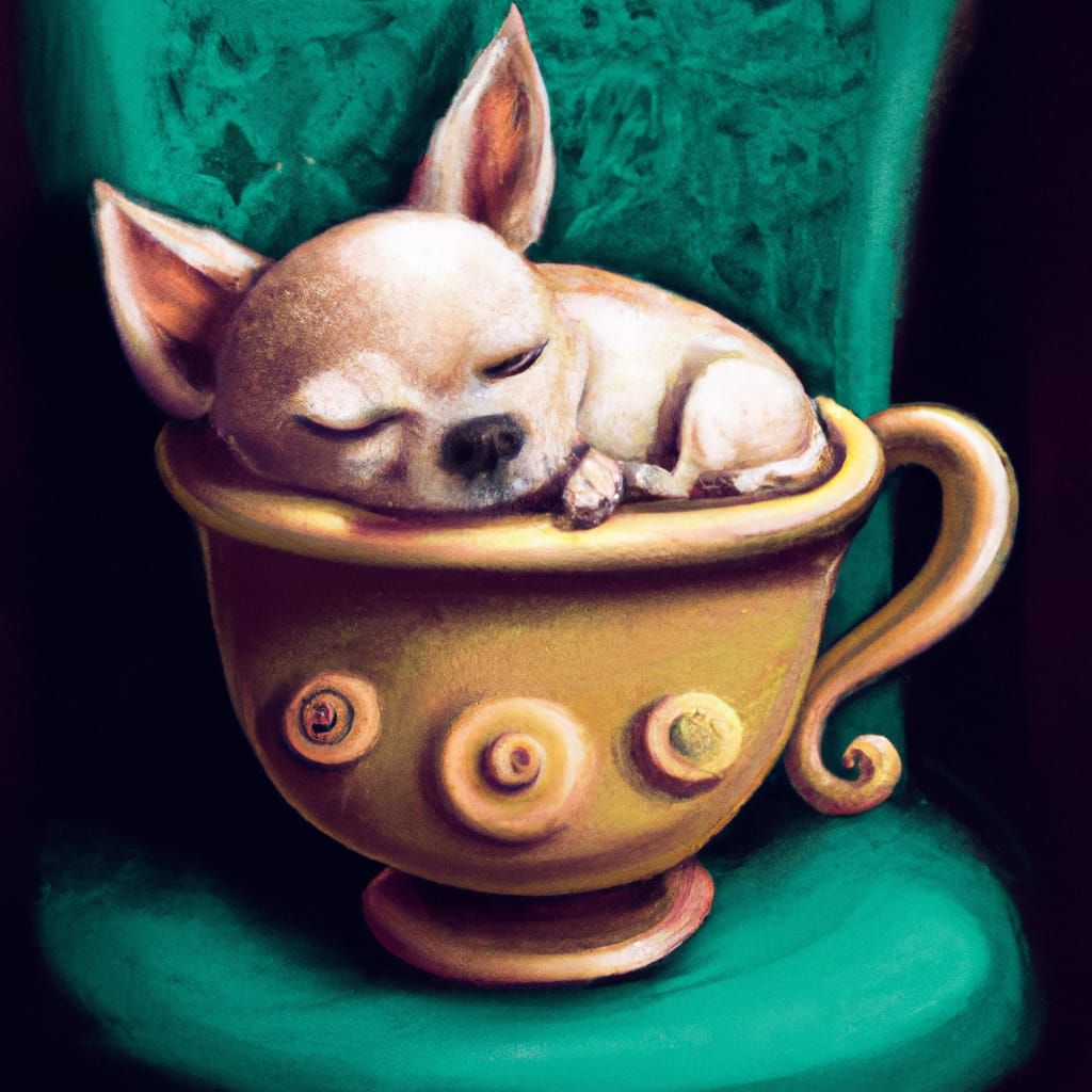 Chihuahua Dreams of Dog Bones: Digital Matte Painting