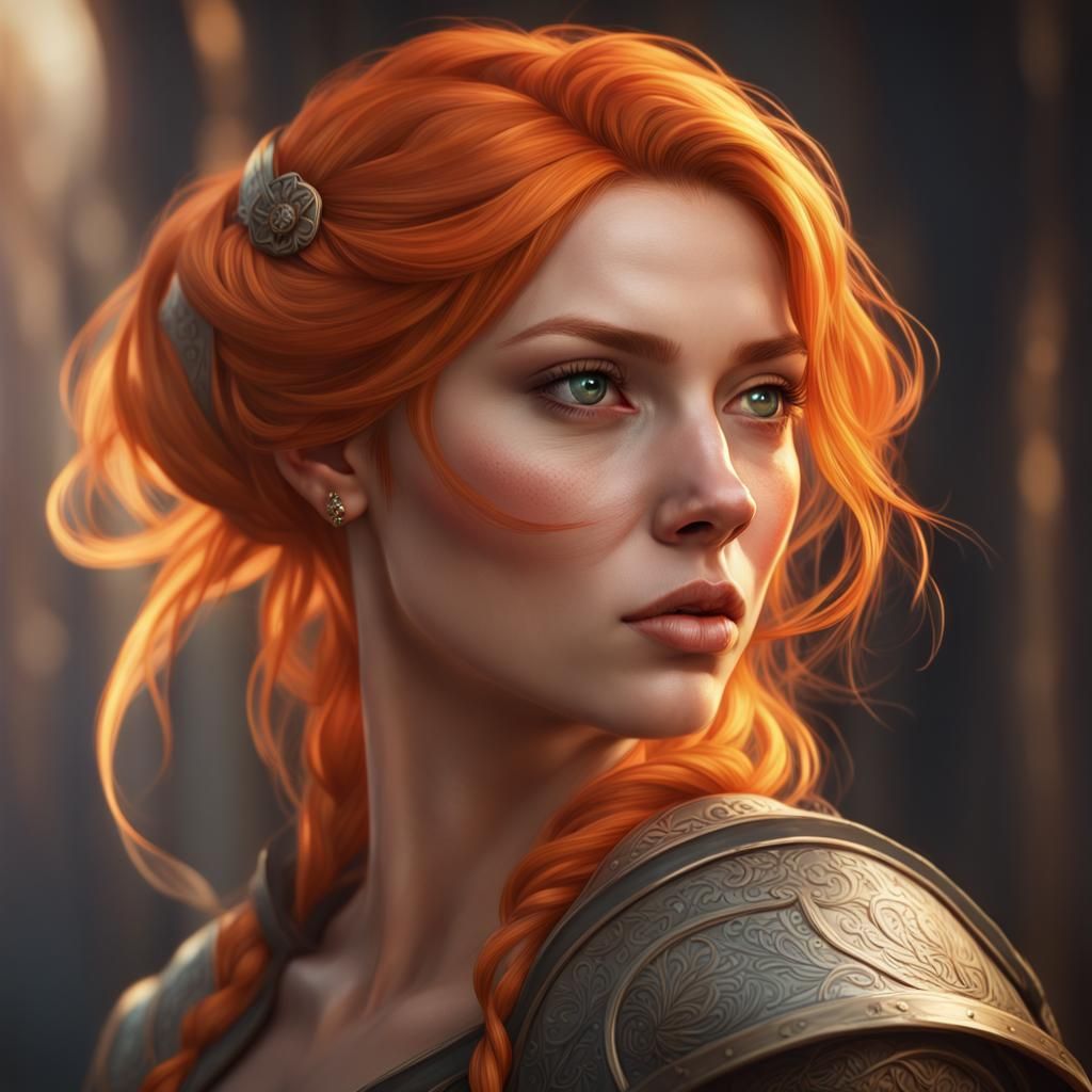 Medieval Woman Portrait in Hyperdetailed Style