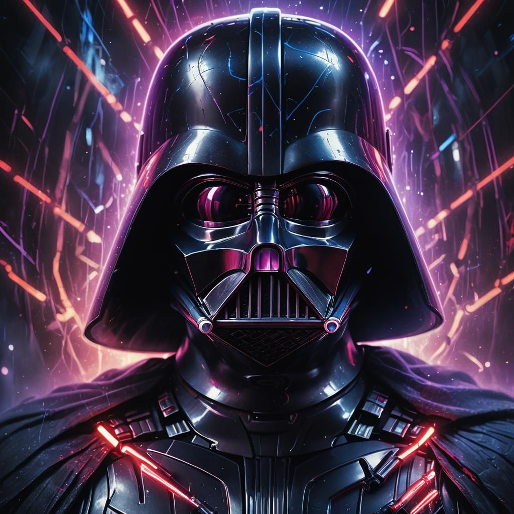 Darth Vader Mystical Portrait in Dark Fantasy Style