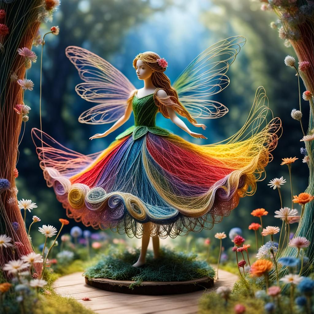 Colorful String Fairy in Detailed String Landscape
