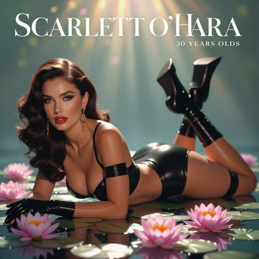 Scarlett O'Hara in High Fashion Editorial Photo