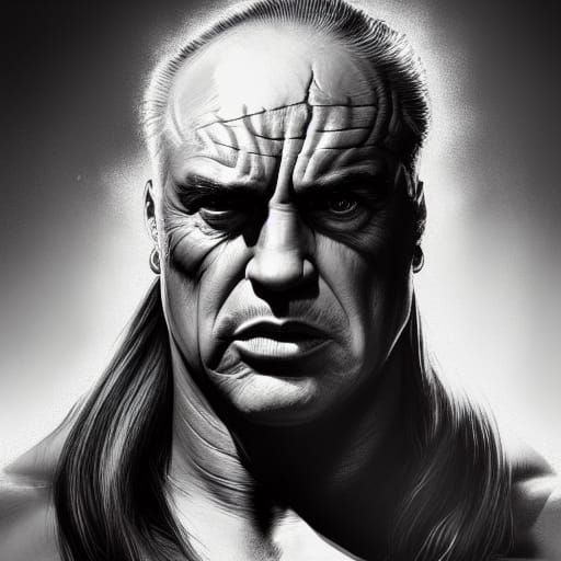 Marlon Brando as Hulk Hogan: Digital Portrait