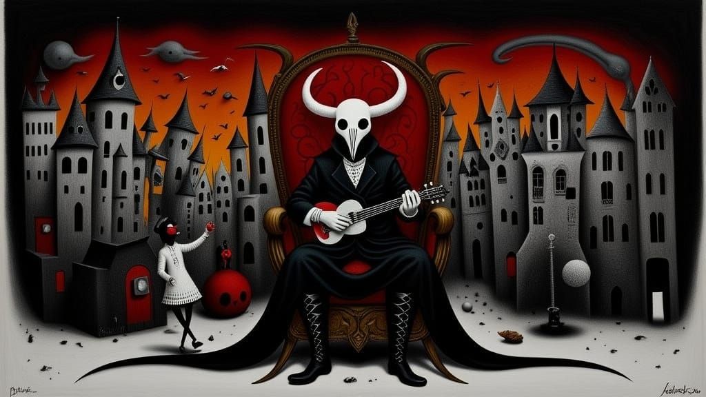 Cryptid Albino Ogre Plays Harlequin Mandolin in Apocalyptic ...