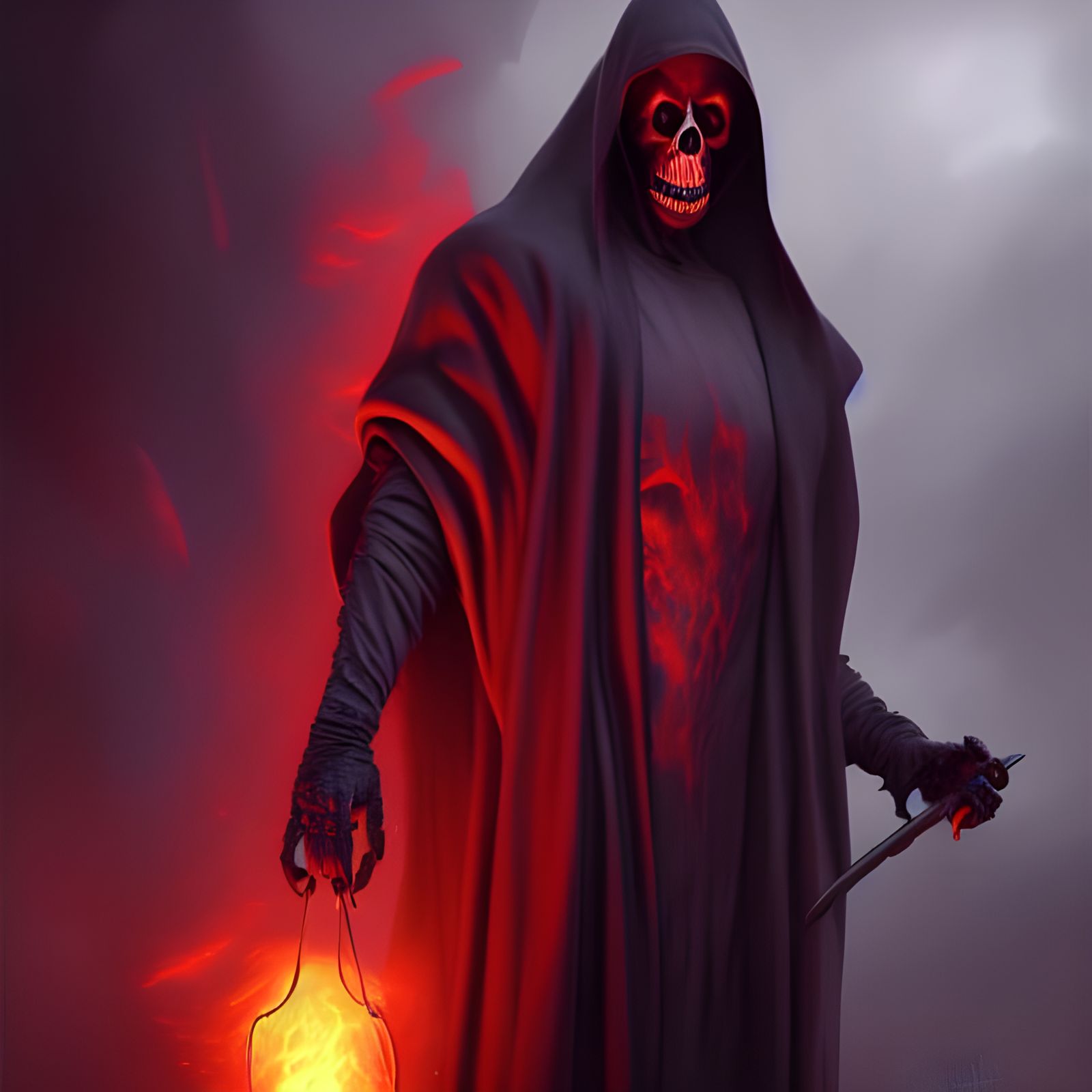 Sinister Grim Reaper in High Resolution Digital Art
