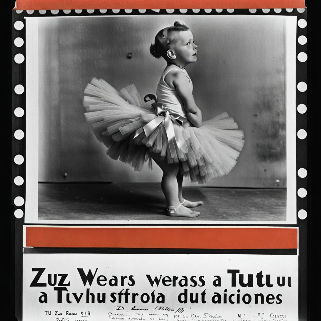 Zuzi wears a tutu, 1927