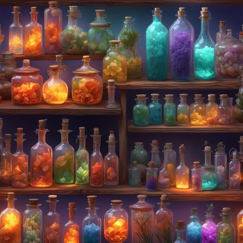 Rainbow Magic Potions in Crystal Bottles