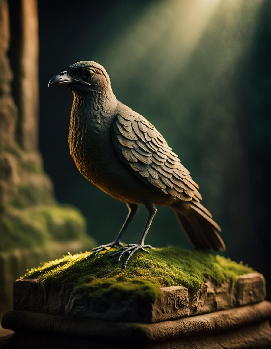 Great Zimbabwe Stone Bird: Hyperrealistic Wildlife Photograp...