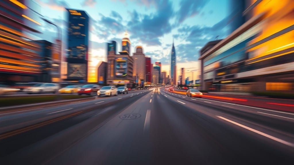 Cityscape Blur in Fast Motion
