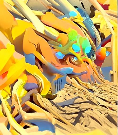 magnificent sublime colourful metaverse rendered in Houdini ...
