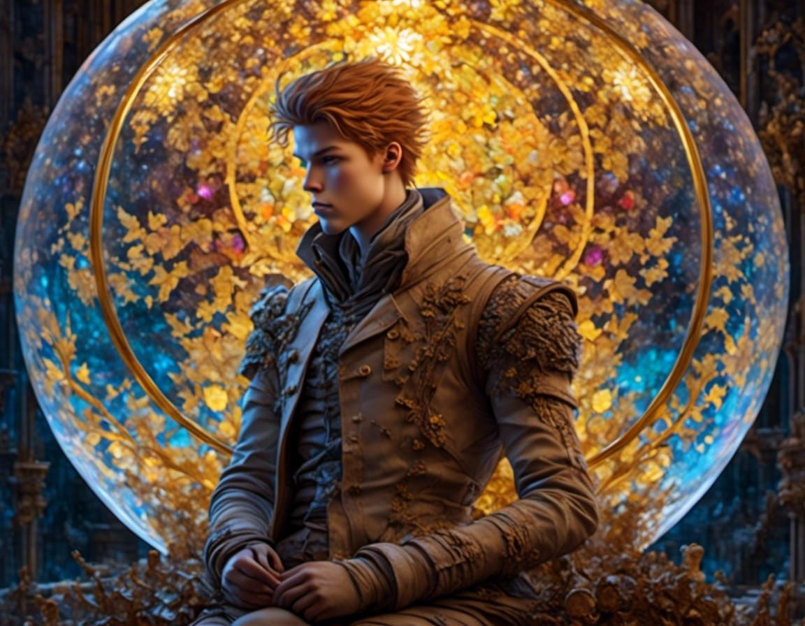 Cal Kestis in Glass Sphere with Cogwheels