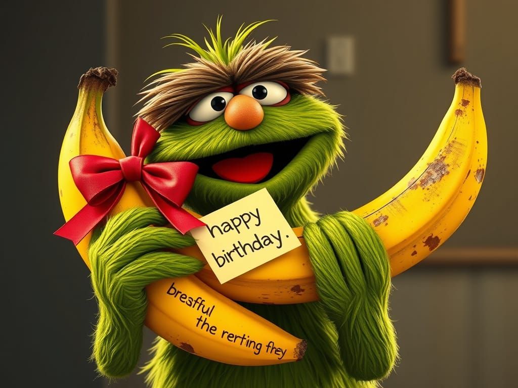 Oscar the Grouch's Grumpy Birthday Gift