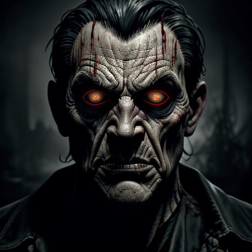 Desperate Man Struggles with Evil Haunted Mask