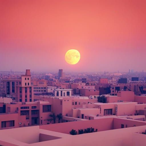 Surreal Moonscape: Branches in the Wind