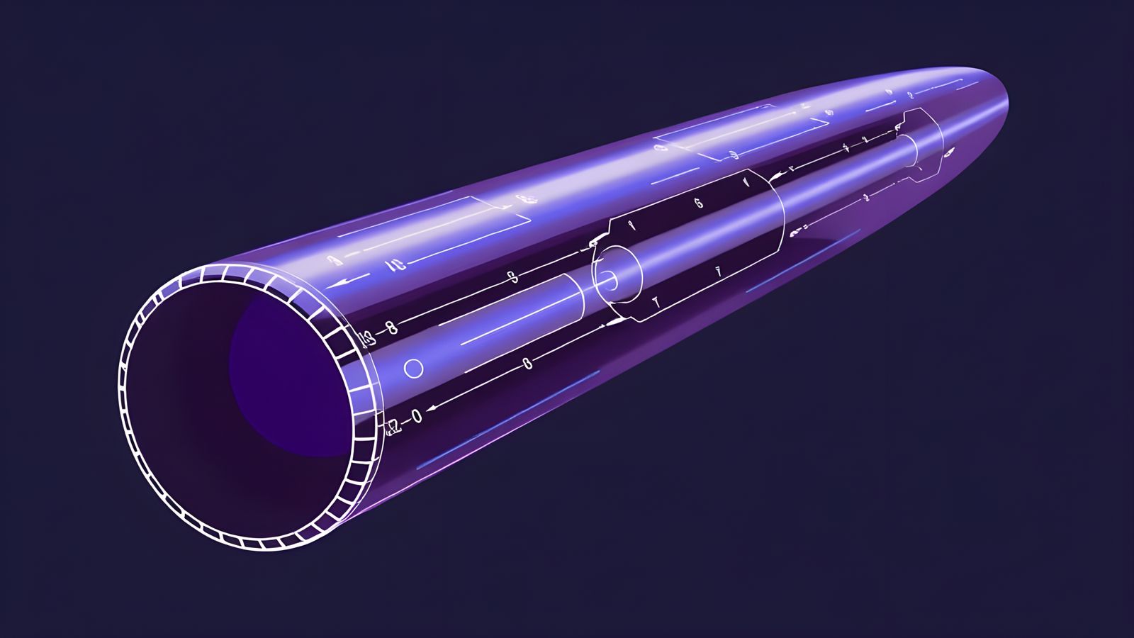 Sleek Colorful Cylinder with Circuit Diagram Art
