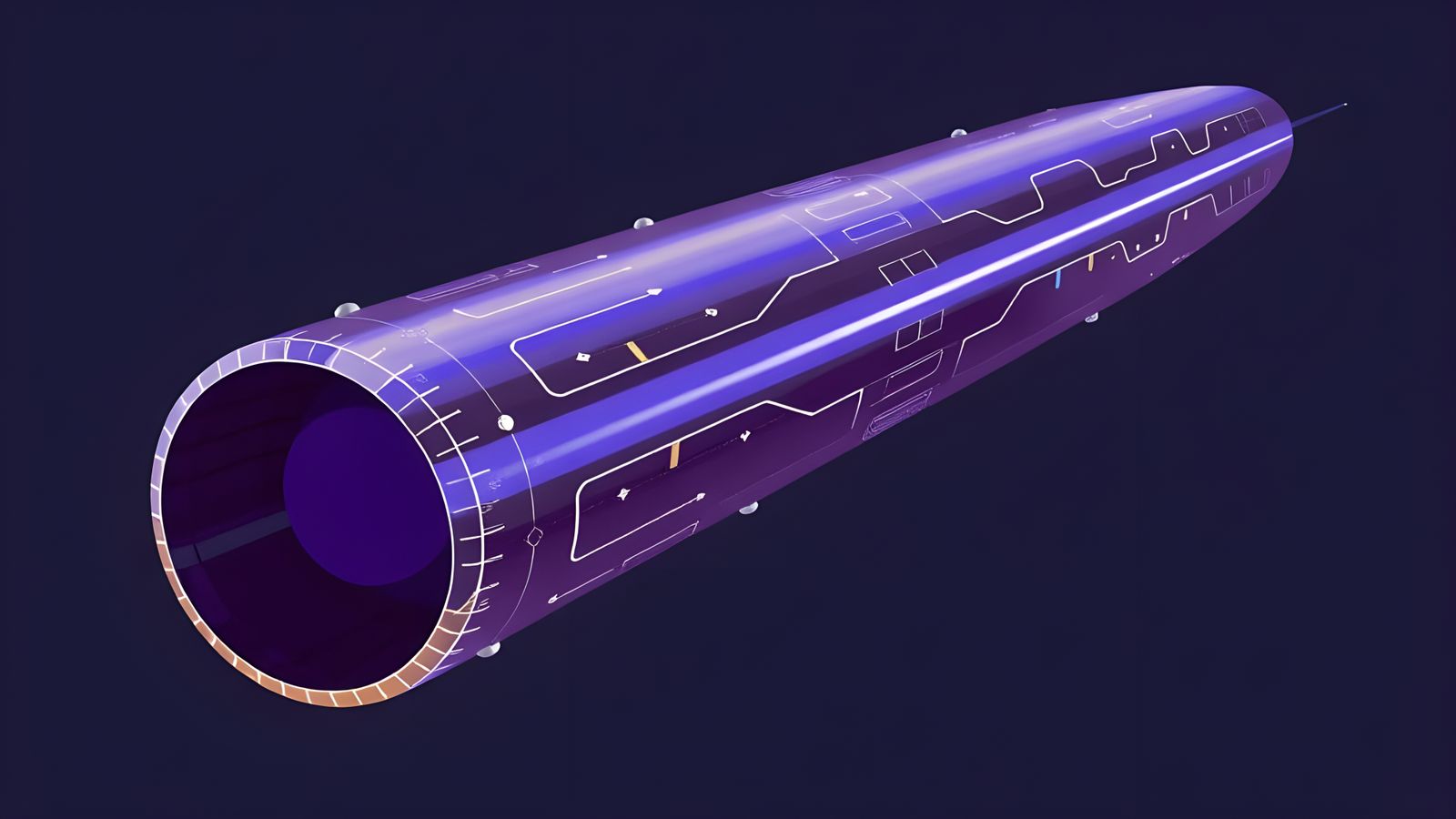High-Velocity Cylinder with Interstellar Circuit Diagrams