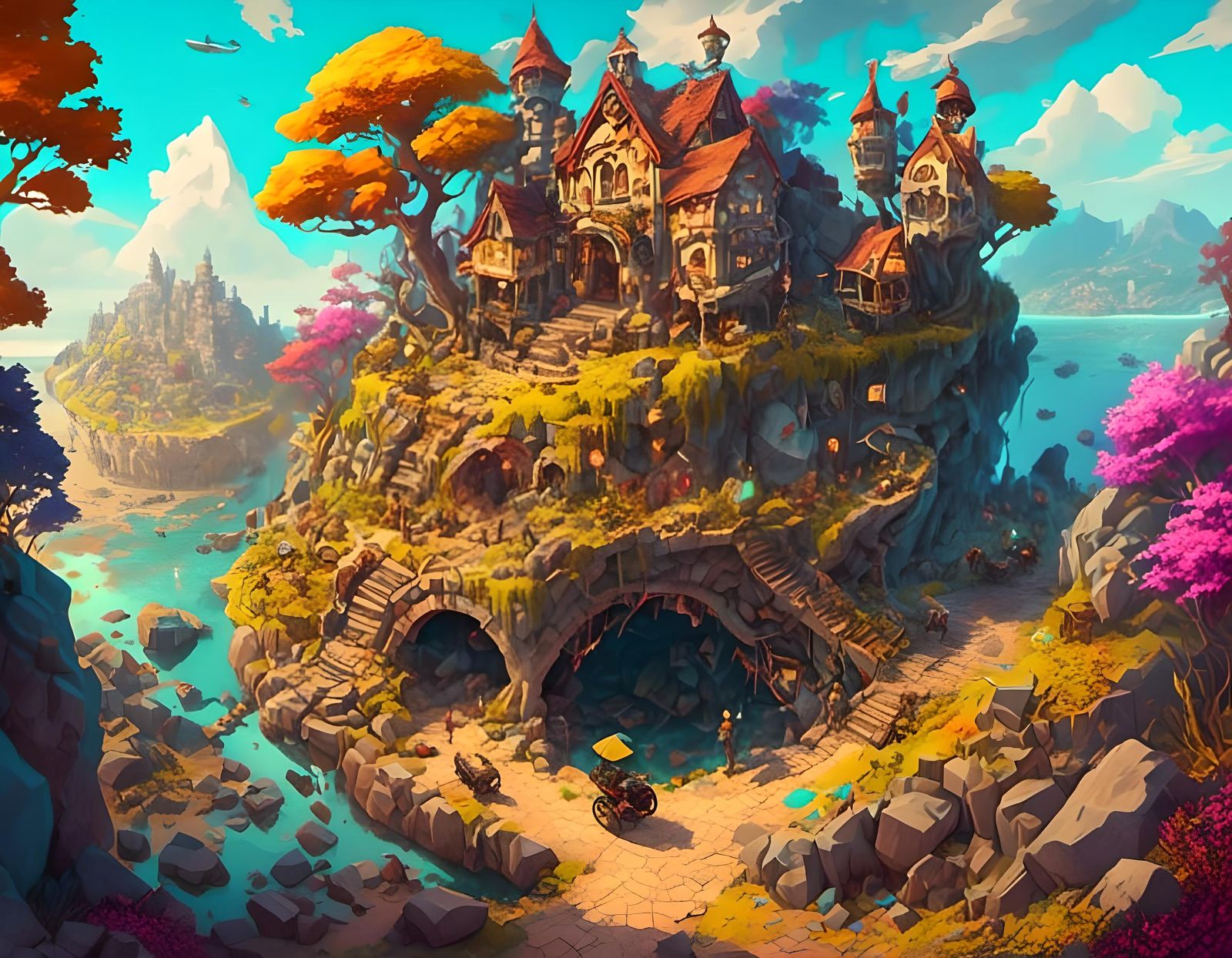 Fantasy Grand Theft Auto V in Isometric View