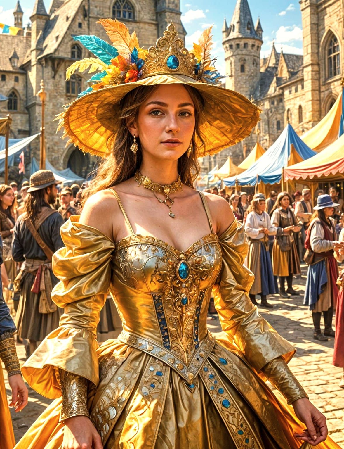 Princess at a Medieval Festival