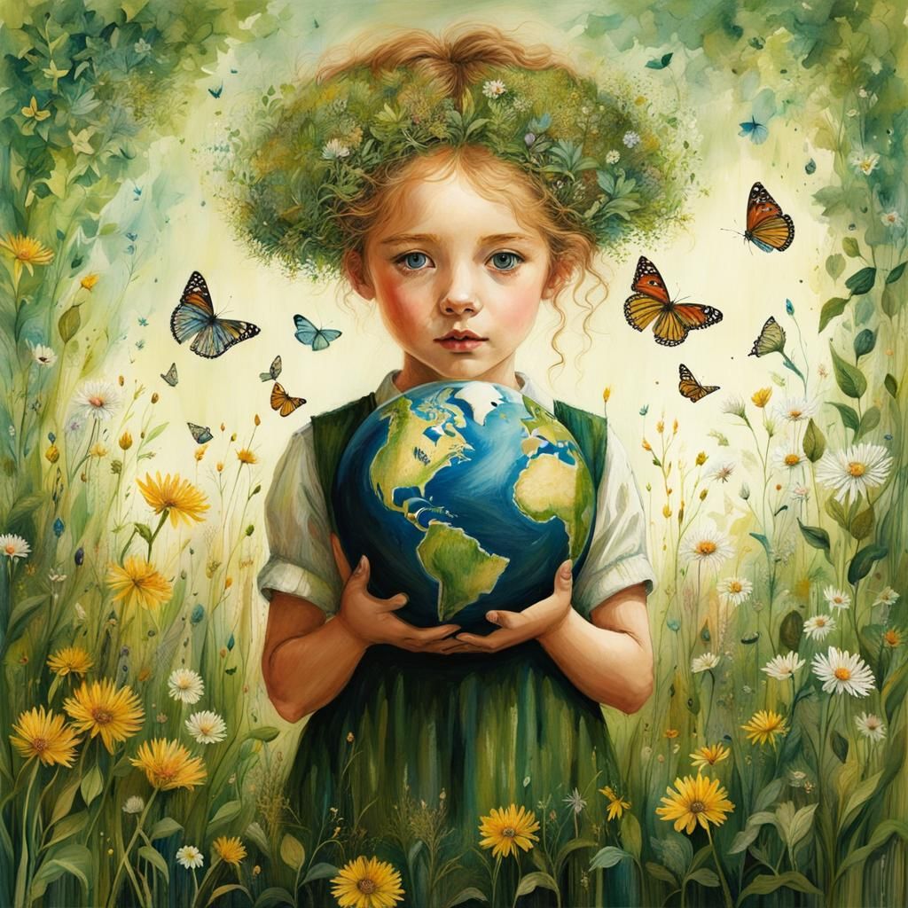 Intricate Earth Day Celebration in Digital Art