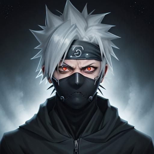 Futuristic Scarecrow Illustration with Glowing Eyes