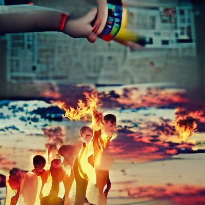 Youthful Fire: A Radiant and Vibrant Scene