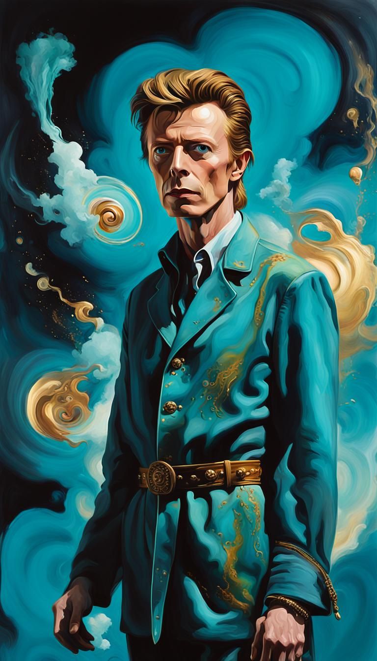 David Bowie as Cloud in Turquoise Surrealism