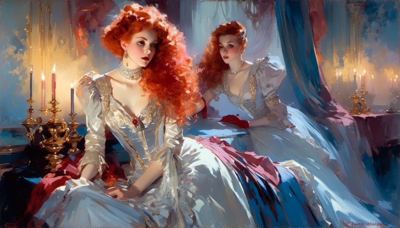 Victorian Vampire in Edward Cucuel Style