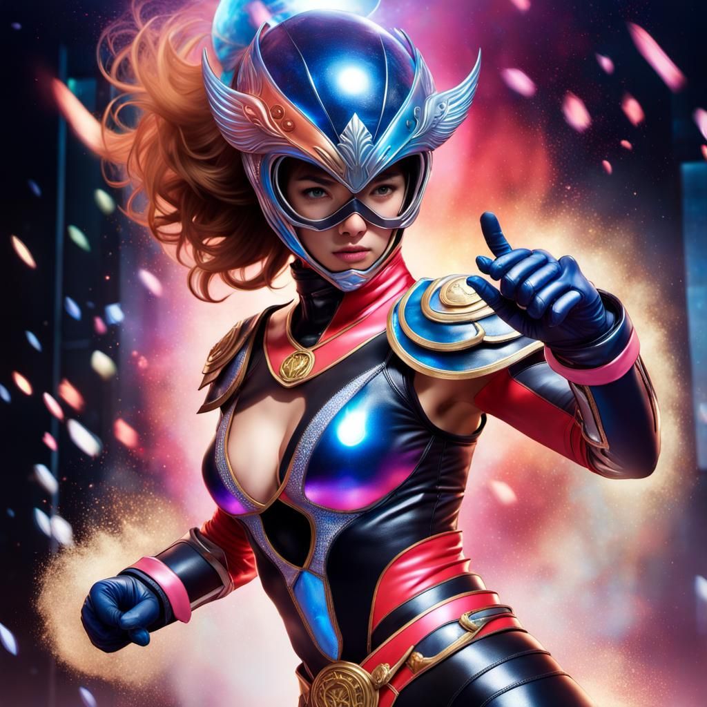 Penguin Super Sentai Hero in Holographic Room