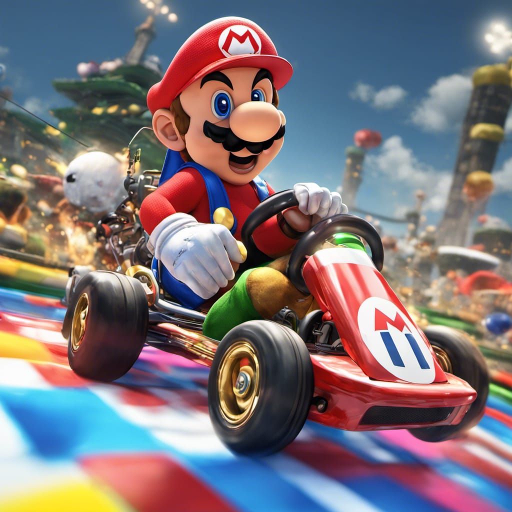 Hyperrealistic Super Mario Kart 3D Rendering
