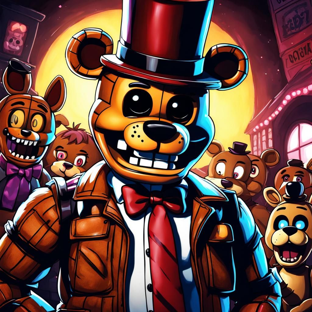 Freddy Fazbear on Roxy: FNAF Scene
