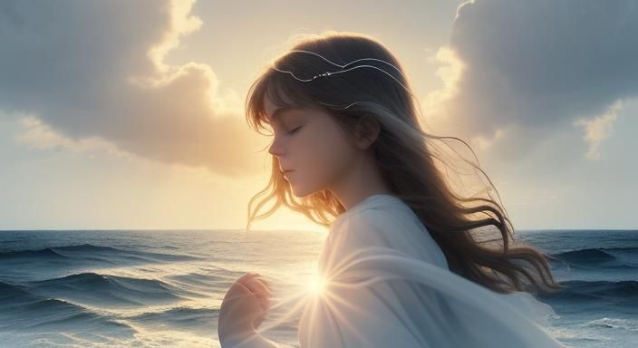 Heavenly Sunshine Beams Through Divine Clouds