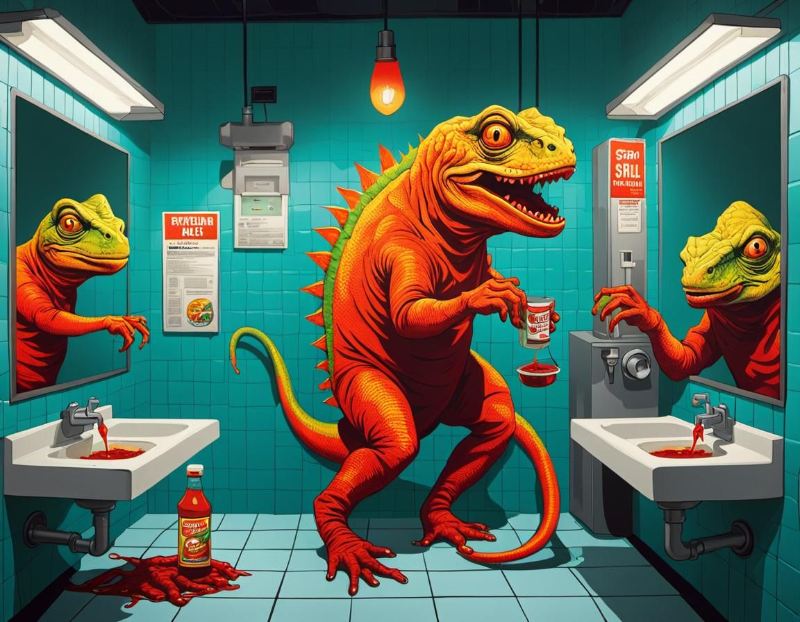 When Lizard People Go To The Bathroom in Groups