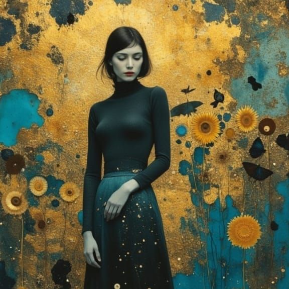 Surreal Dystopian Landscape with Psychedelic Elements