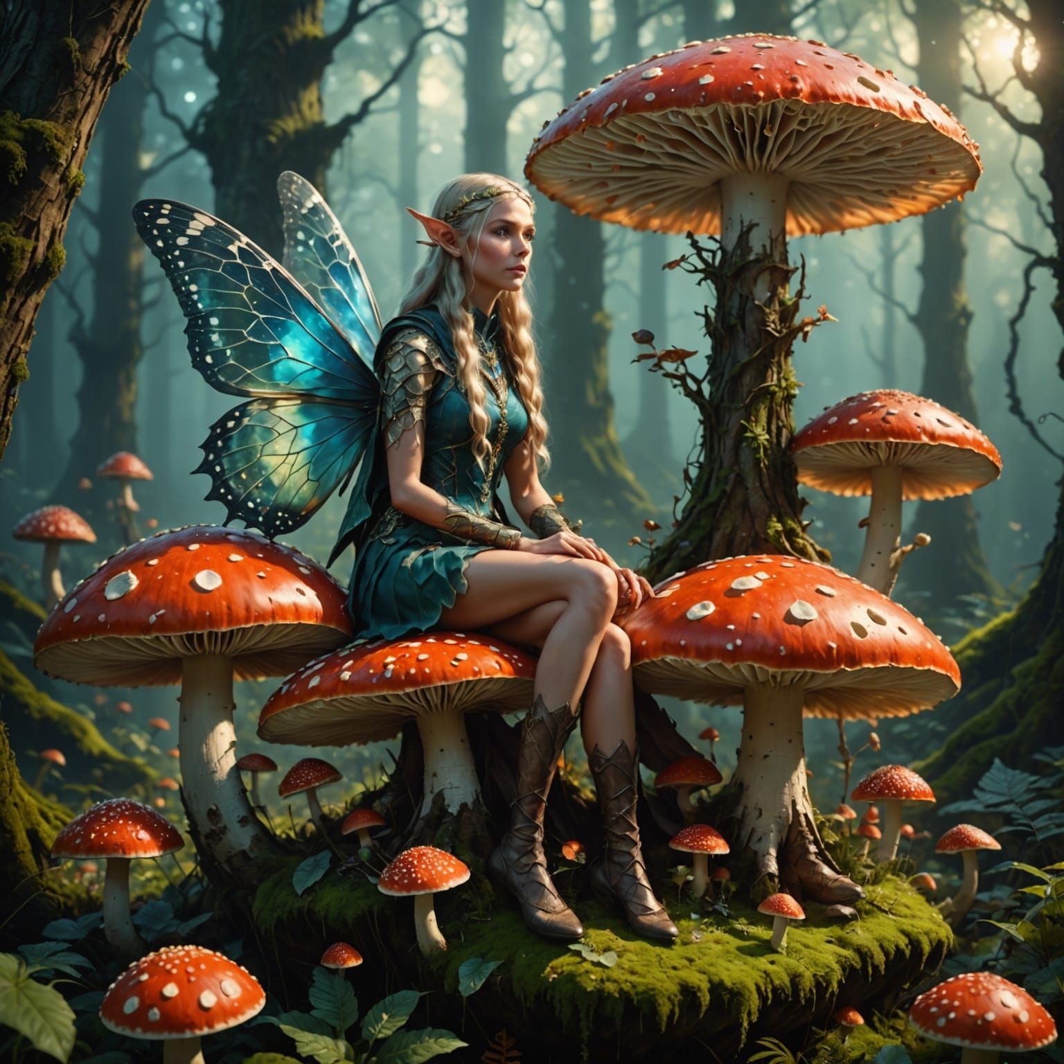 Elven Goddess in Fractal Wonderland