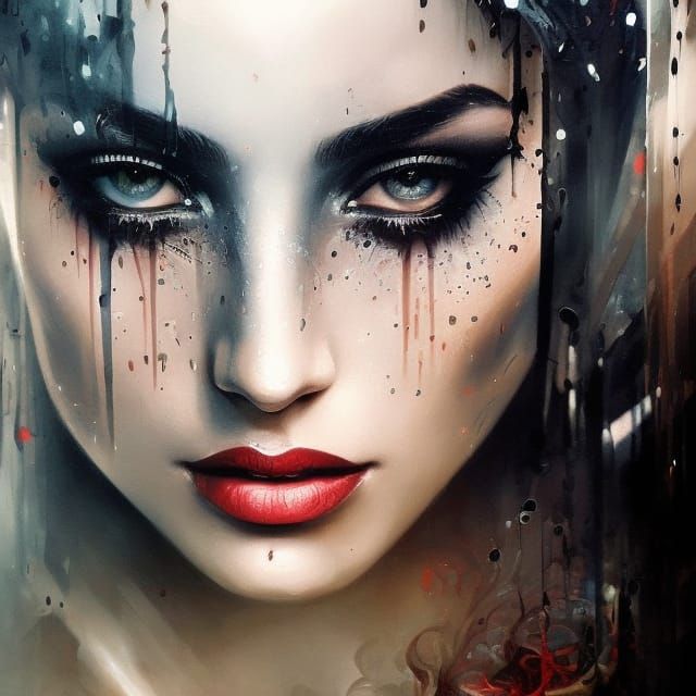 Blonde Gangster Woman: Cinematic Digital Art