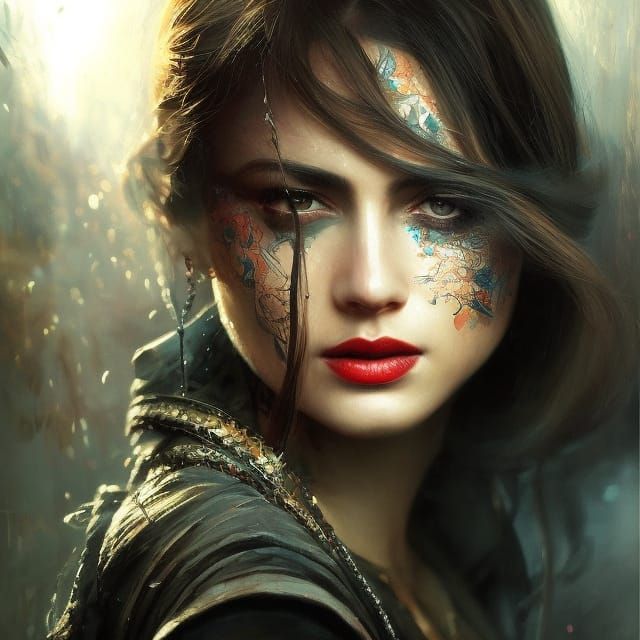 Blonde Gangster Portrait in Gritty Digital Art Style