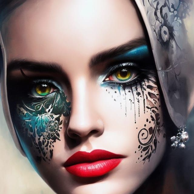 Female Gangster: Cinematic Digital Art Portrait