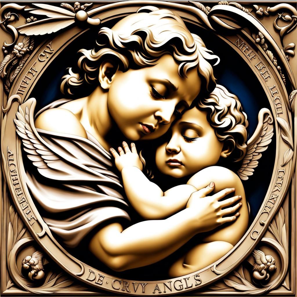 Angels in a Dramatic Michelangelo Style
