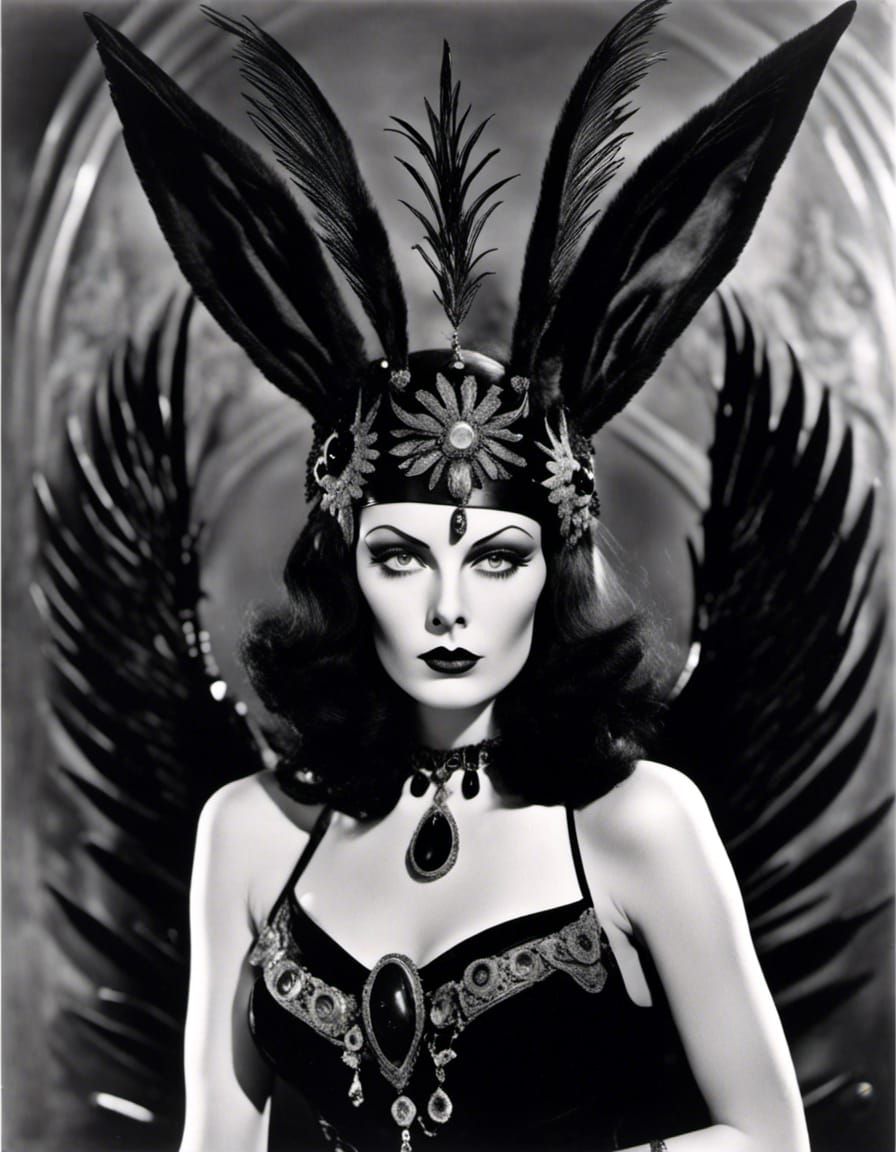 Gothic Goddess in Bunny Yeager Style