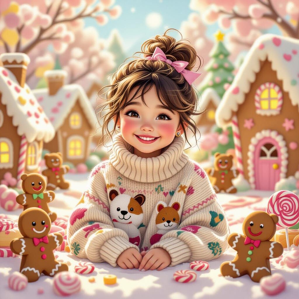 Girl in Candy Kingdom, Storybook Illustration