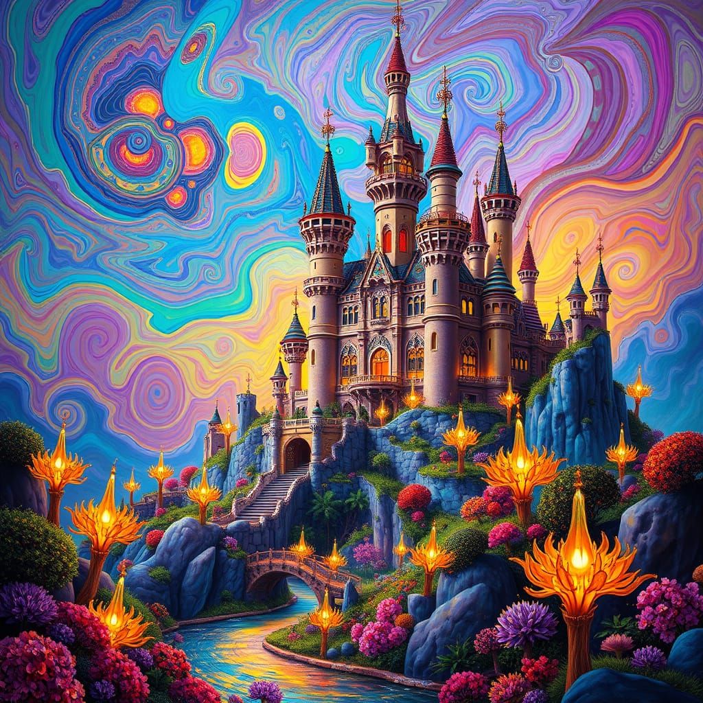 Surreal Castle Transports You to Whimsical Dreamscape