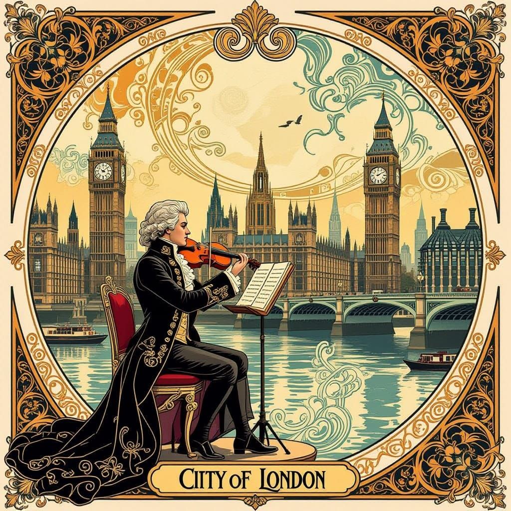 Mozart Conducts in Art Nouveau London