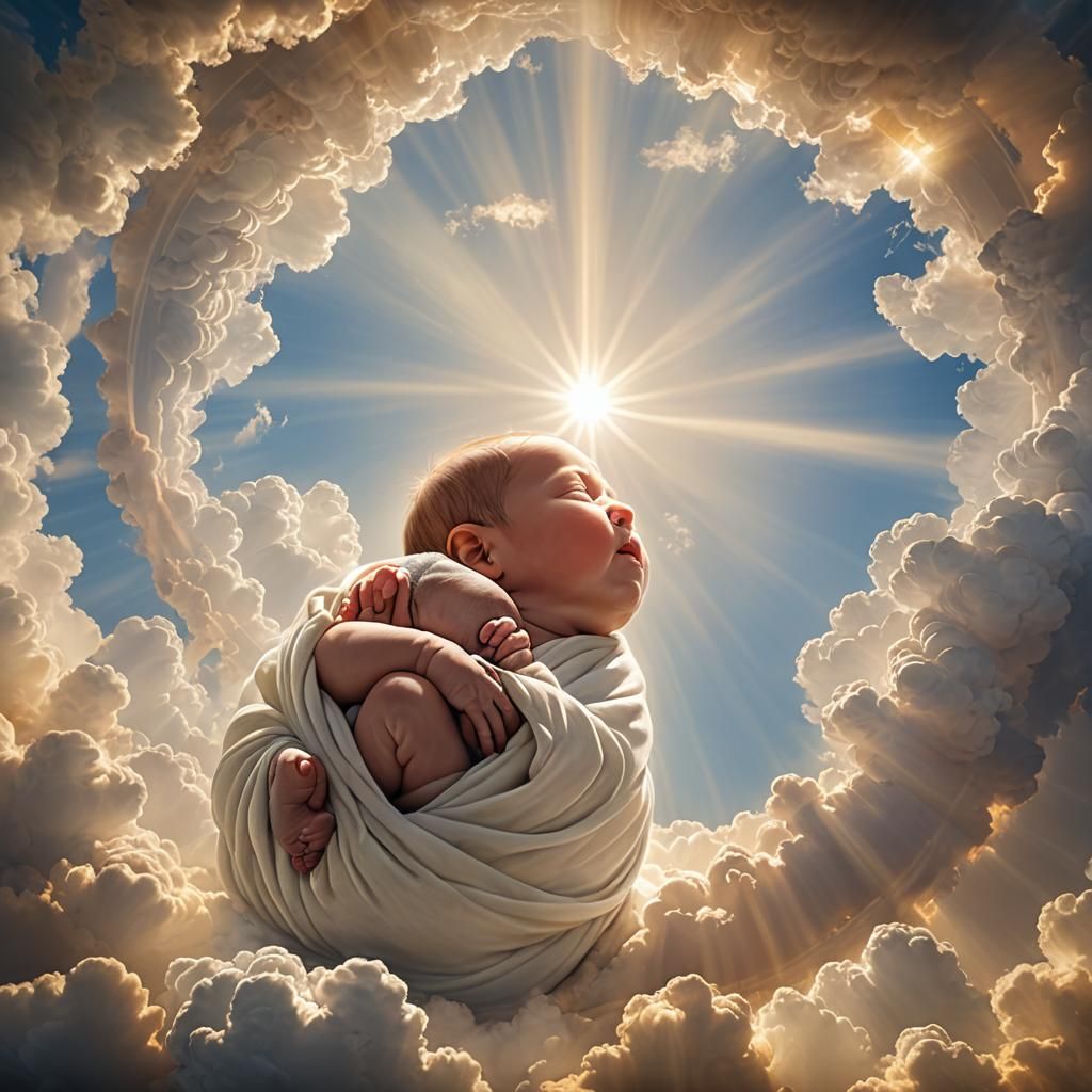 Baby in Womb with Divine Sunshine