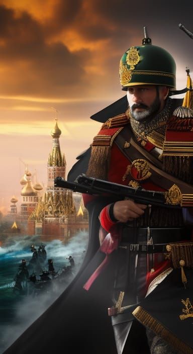 Hyperrealistic War Between Empires: Dramatic Concept Art