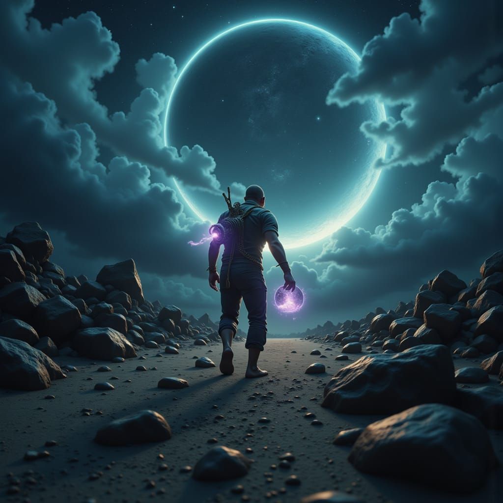 Surreal fantasy scene