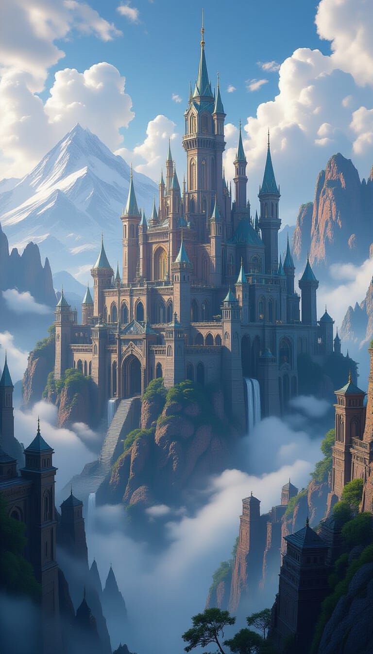 Epic Fantasy Matte Painting with Dynamic Lighting