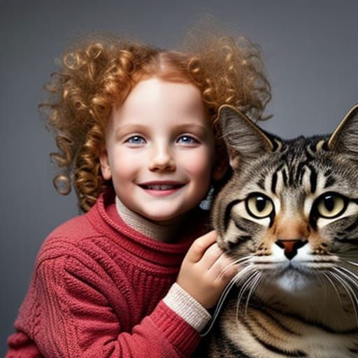 Girl with Giant Cat: Professional Portrait Photography