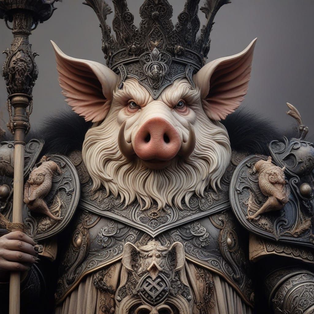 Mythic Legions Swine-King in Royal Gothic Attire
