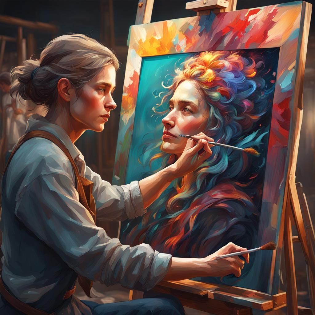 Artists Painting: Hyperdetailed Portrait in Unreal Engine 5