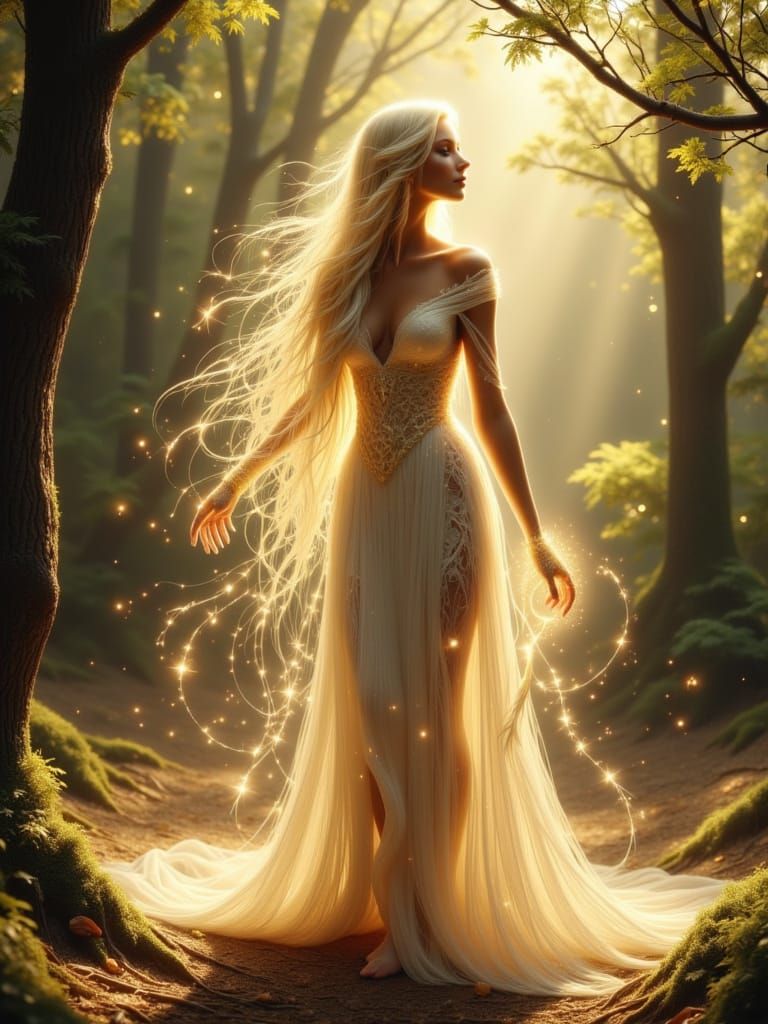 Beautiful elven goddess